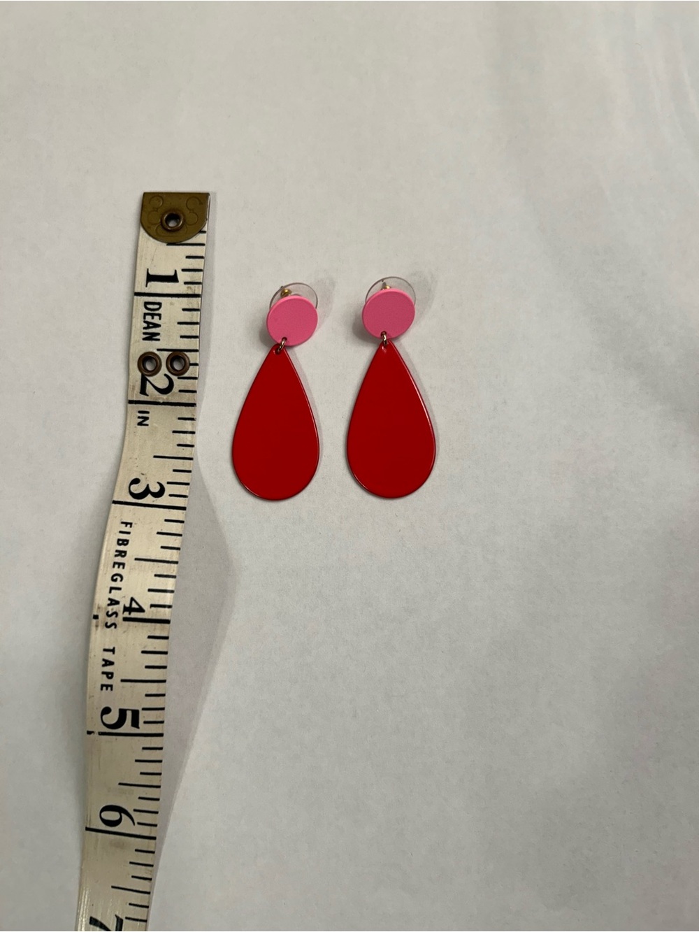Roxanne Assoulin Pink and Red Teardrop Dangle Earrings